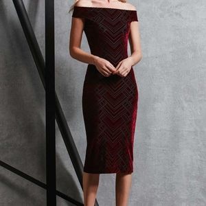 Dress the Population - Eden Geo PrintVelvet Dress